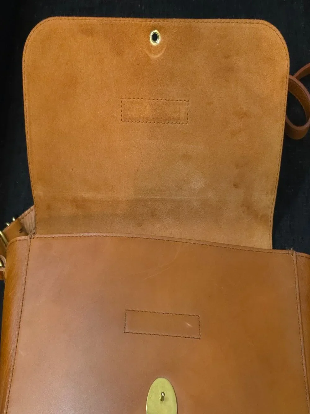 Madewell The Abroad Brown Leather Shoulder Bag